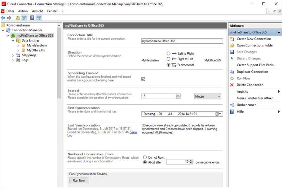 screenshot of Layer2 Cloud Connector